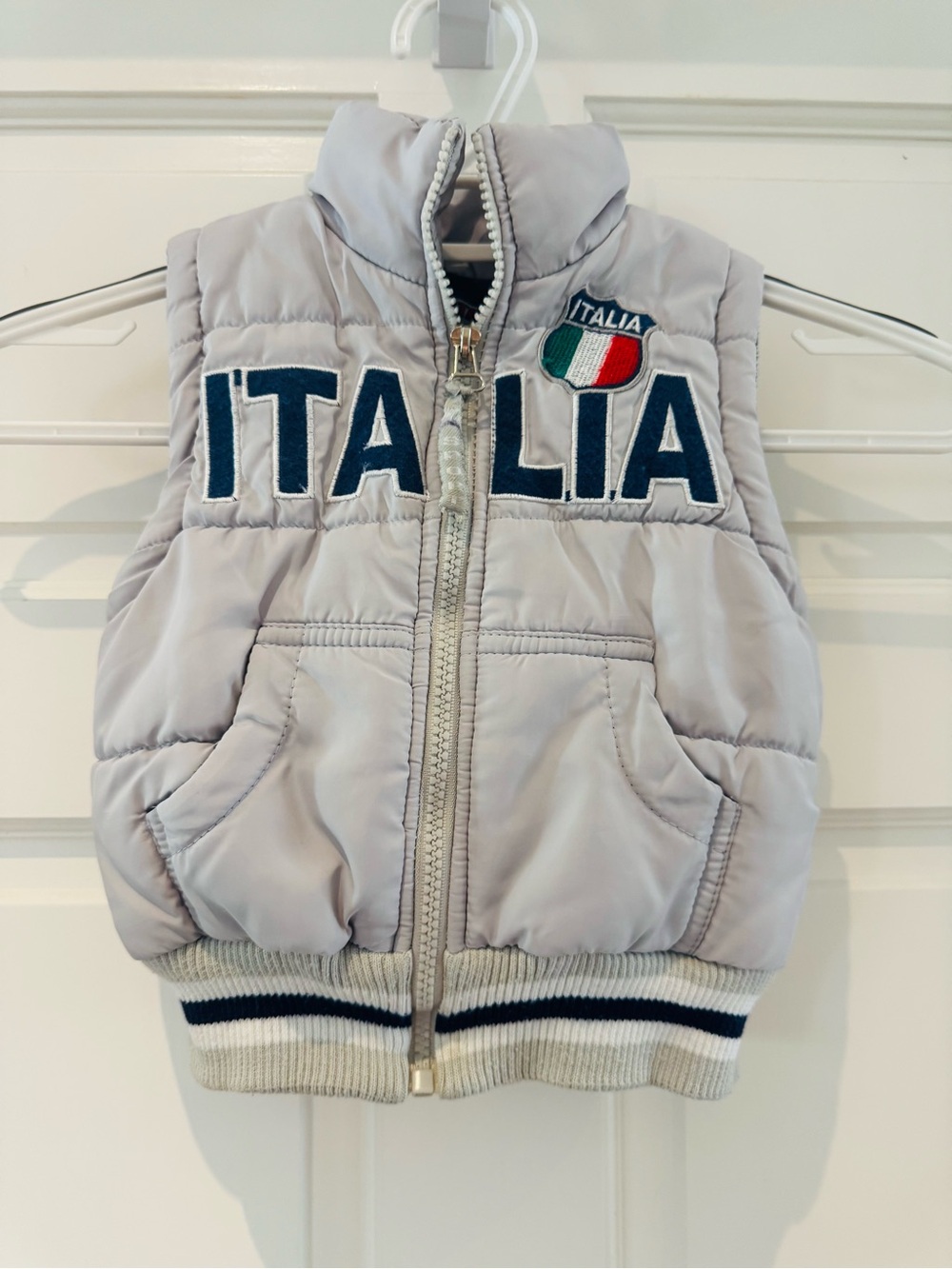 Vintage J.D.L.-Star Italia Puffer Vest Fleece Lined Gray - Toddler Size 2C